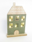 Preview: Filz-Haus mit Licht  10xLED, B18 h29cm scandi gruen 612335-41