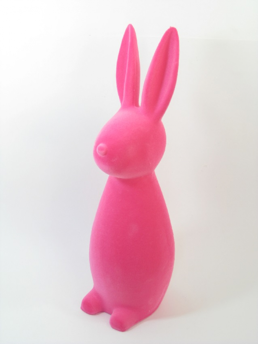 Kunststoff-Hase samt L15,5cm fuchsia 611287-55