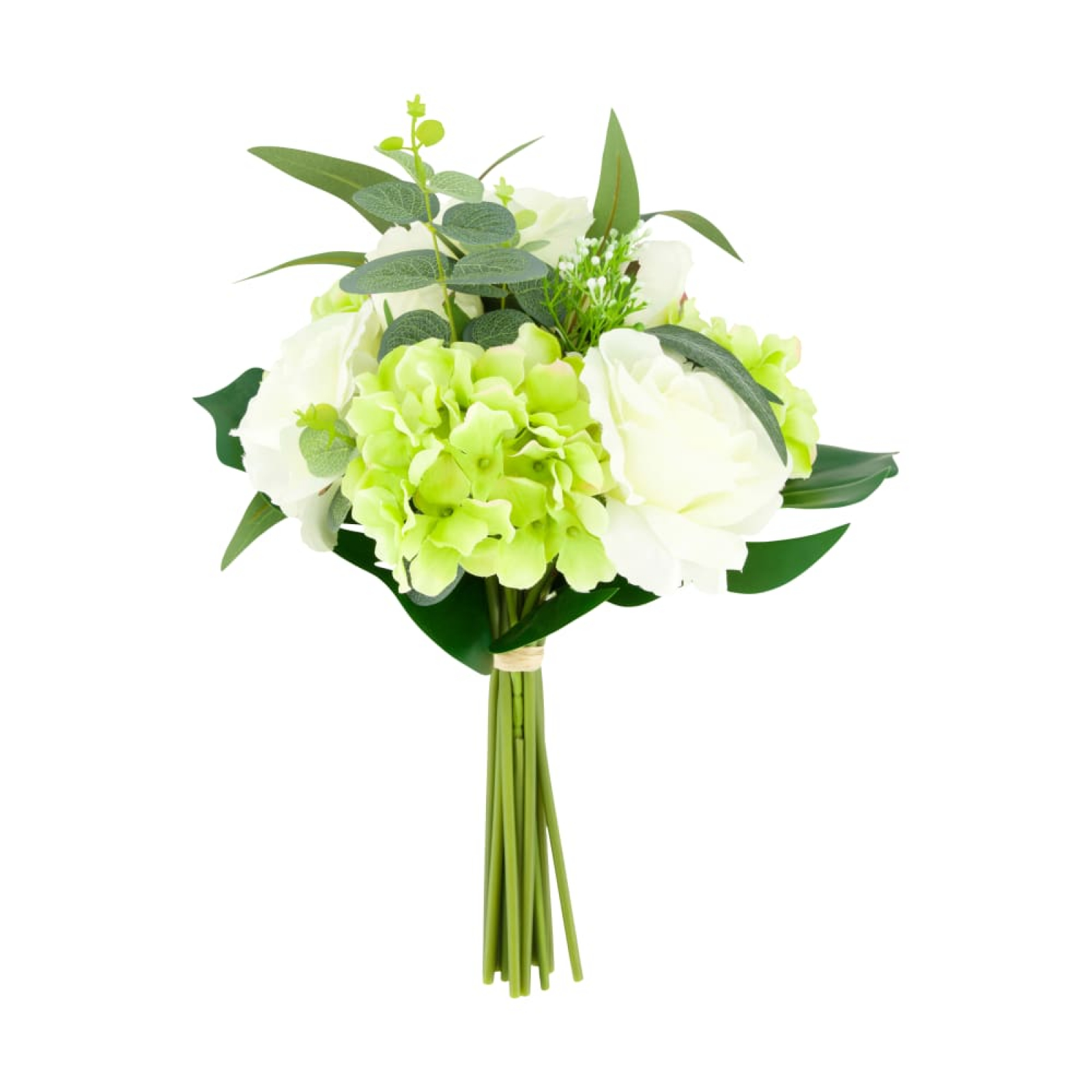 Blumen-Bouquet creme-gruen 40cm 115759