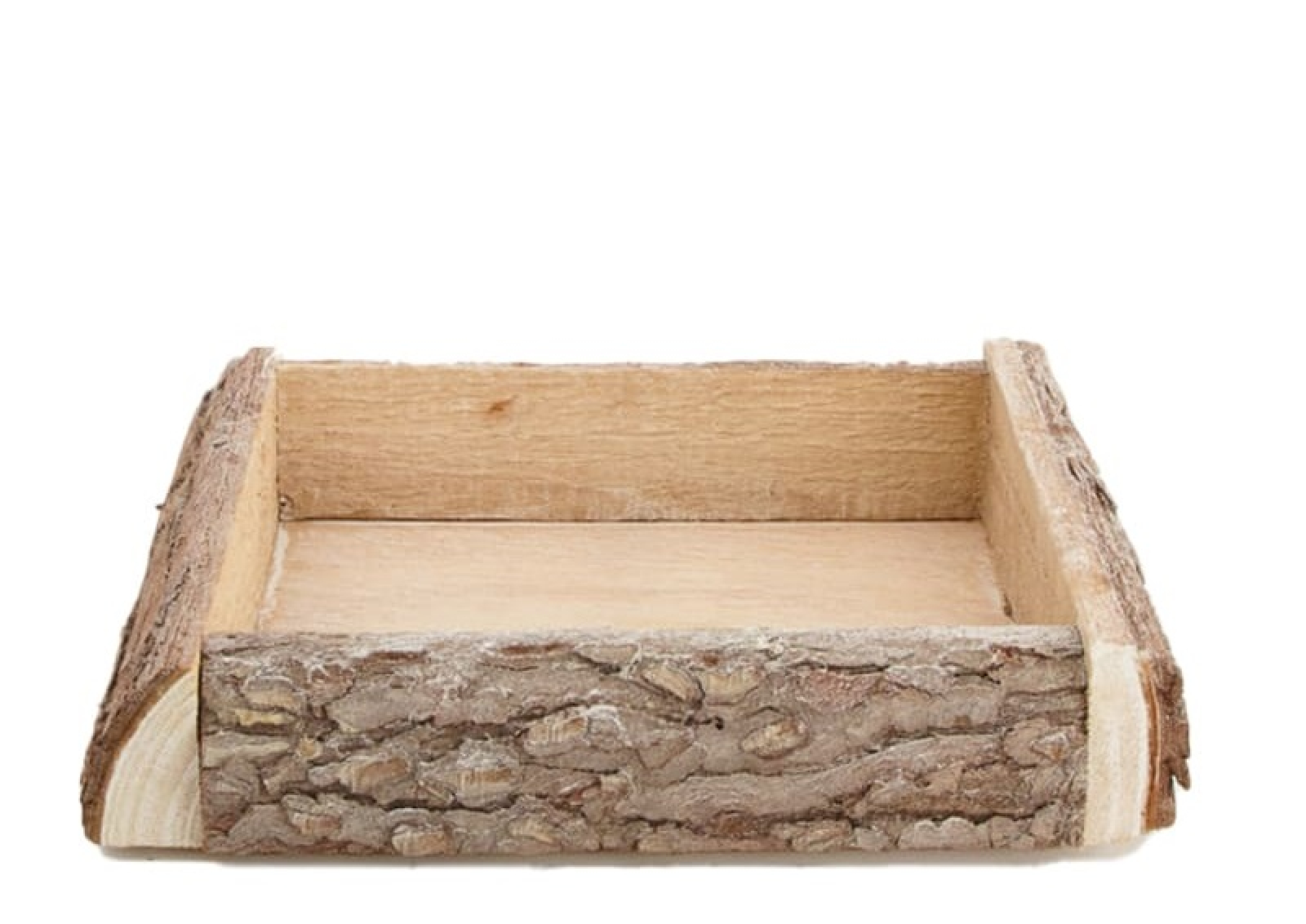 Holz-Rindentablett 20x20x4cm natur-geweisst 32683-298