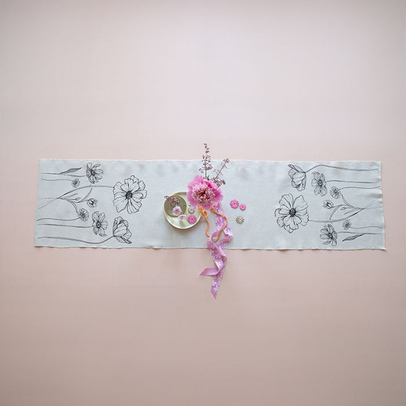 Tischlaeufer Blumen" ca. 40 x 155 cm 98096-400-79"